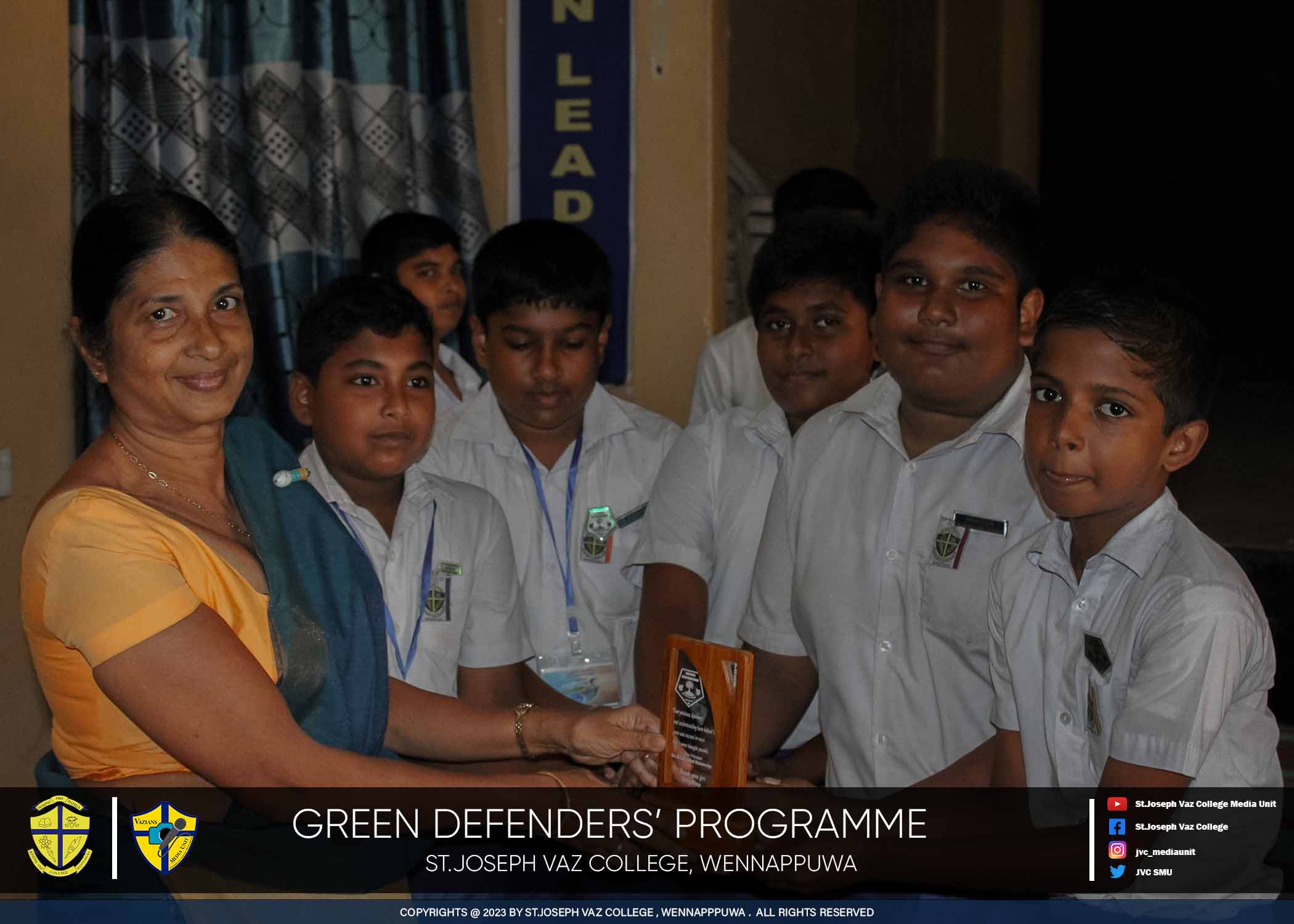 Green Defender Award Ceremony - St. Joseph Vaz College - Wennappuwa - Sri Lanka
