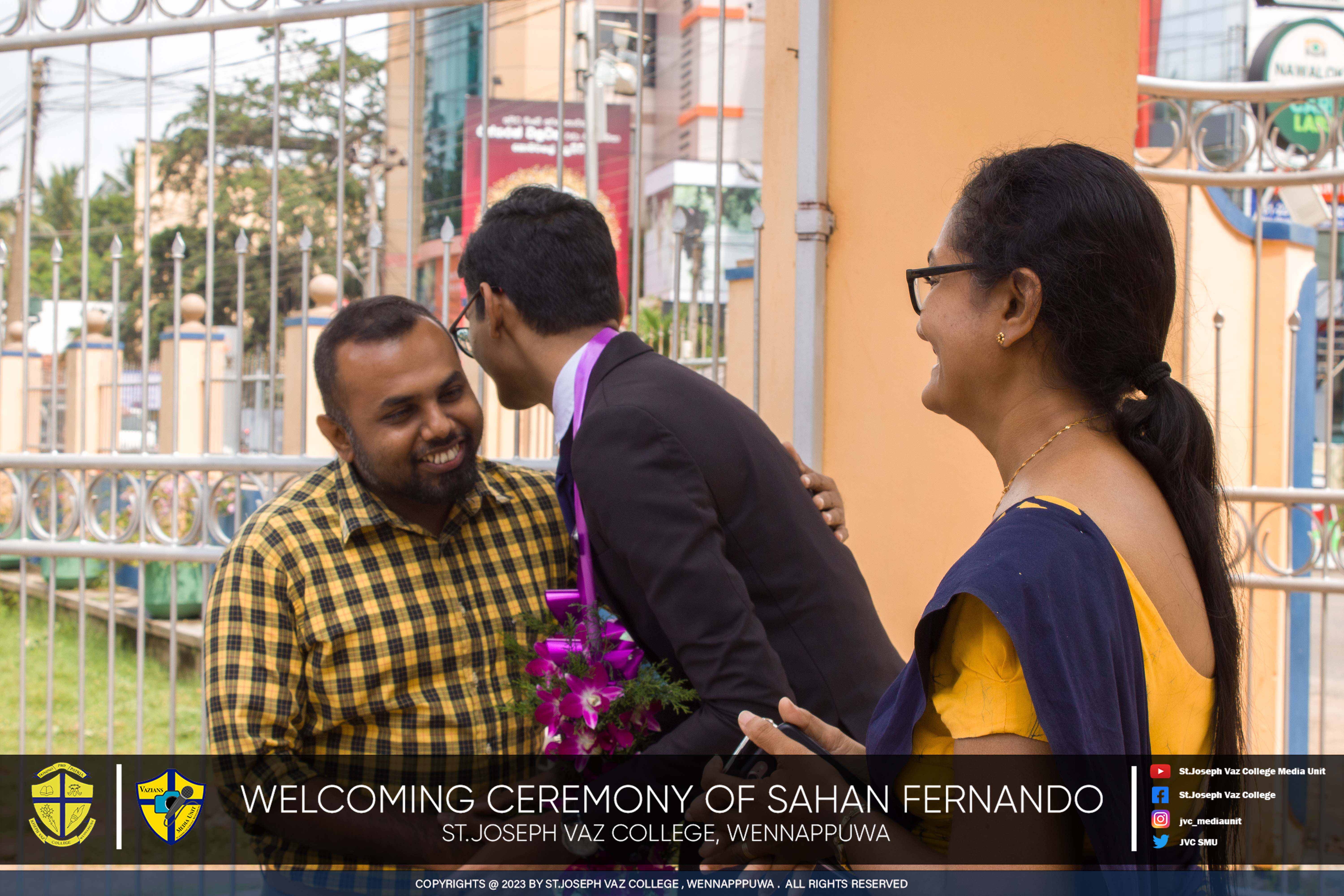 Welcoming Ceremony Of Sahan Fernando - St. Joseph Vaz College - Wennappuwa - Sri Lanka