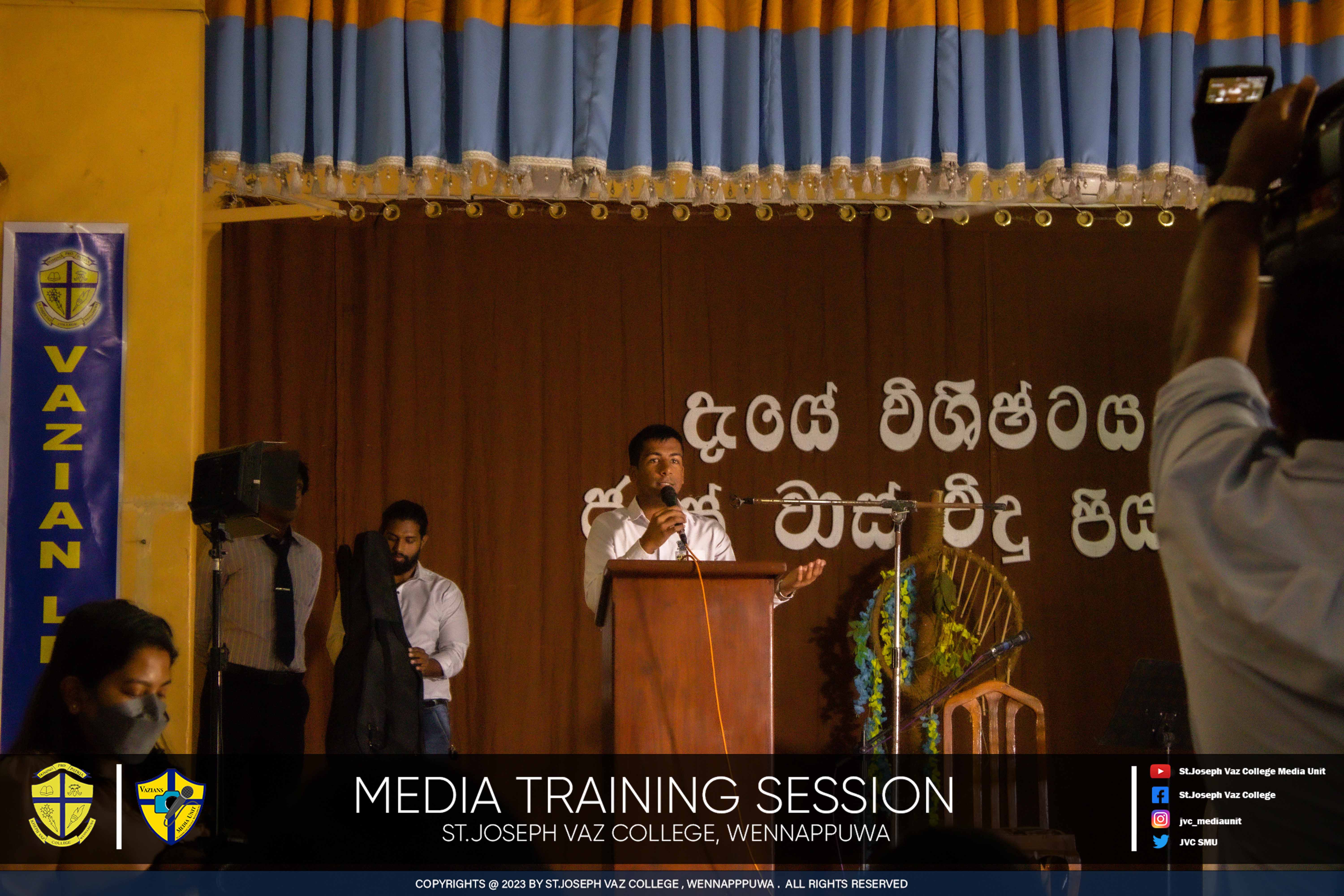Media Training Session - St. Joseph Vaz College - Wennappuwa - Sri Lanka