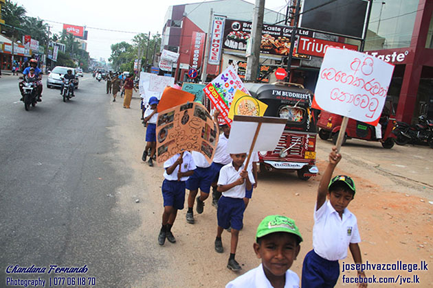 Protest March Against Nature Pollution And Use Of Drugs - St. Joseph Vaz College