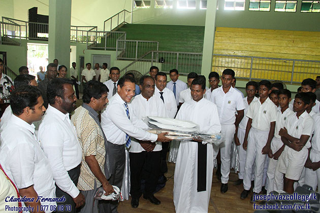 Sports Item Donation By Minister Of Sports  - St. Joseph Vaz College