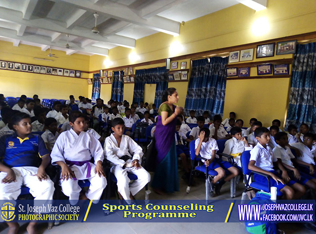 Sports Counseling Programme. - St. Joseph Vaz College - Wennappuwa - Sri Lanka