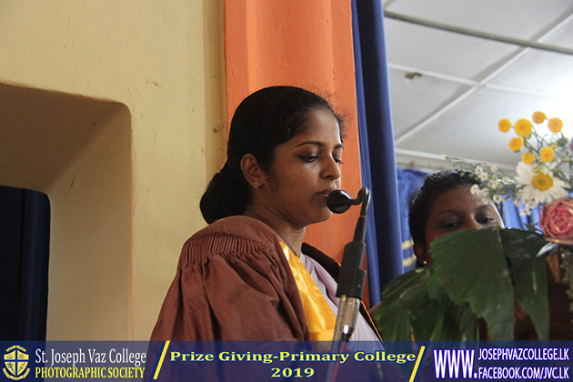 Prize Distribution - Prmary College 2019 - St. Joseph Vaz College - Wennappuwa - Sri Lanka