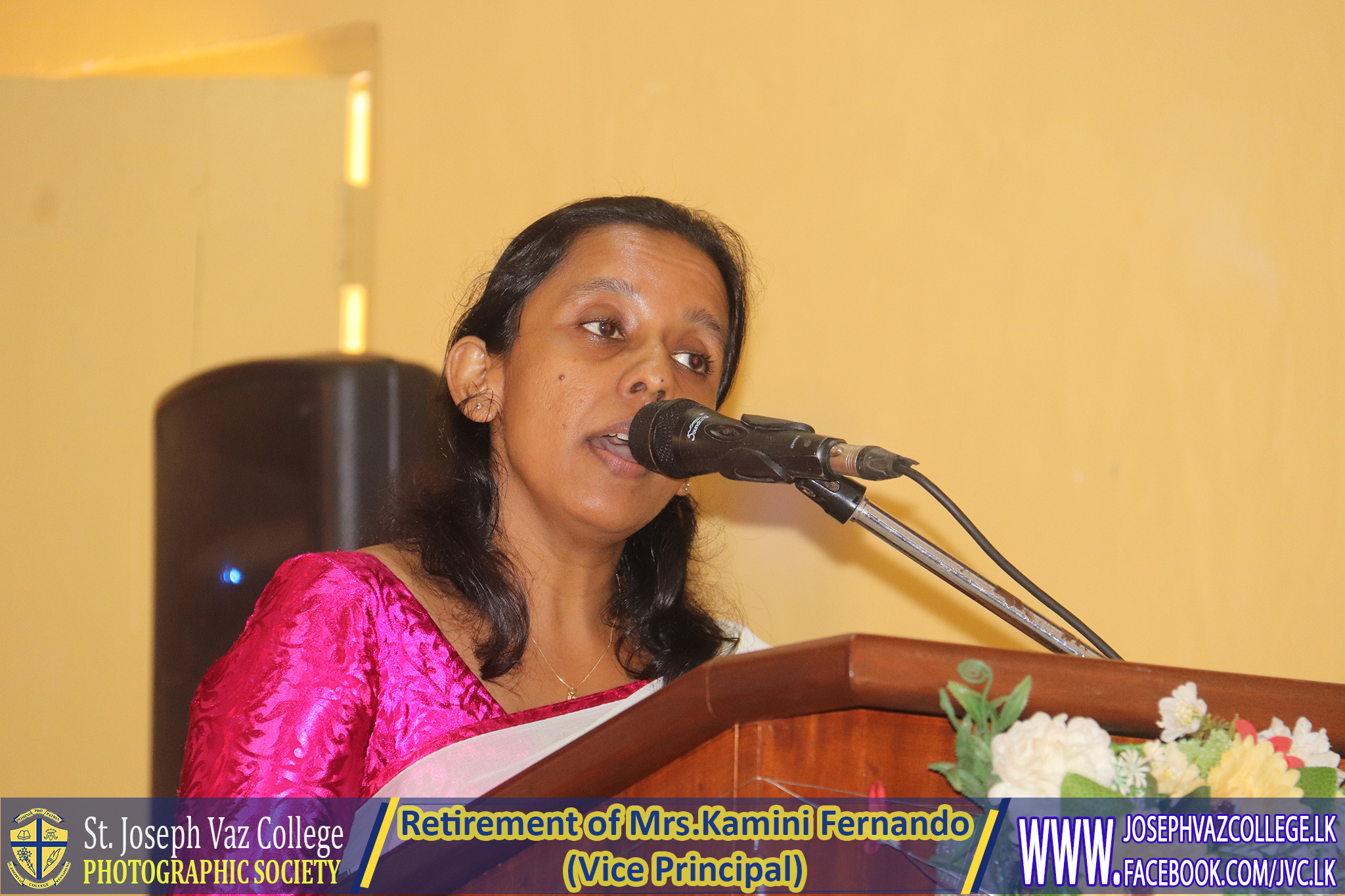 Retirement Of Mrs. Kamini Fernando - Vice Principal - St. Joseph Vaz College - Wennappuwa - Sri Lanka