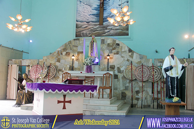 Ash Wednesday 2021 - St. Joseph Vaz College - Wennappuwa - Sri Lanka